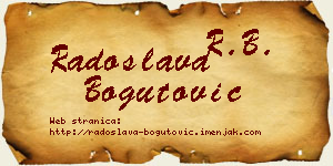 Radoslava Bogutović vizit kartica